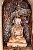 Antique Buddha image, Kakku Buddhist Ruins. Shan State in Myanmar (Burma). 